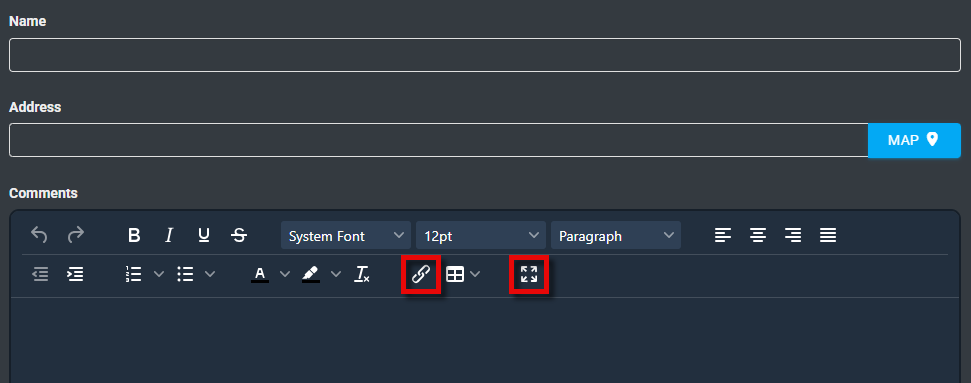 Enhanced rich text editor